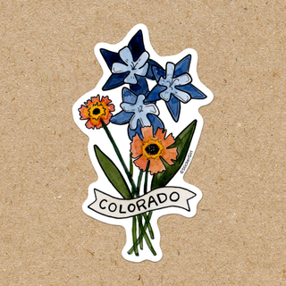 Colorado Bluebell (State Flower) Vinyl Sticker