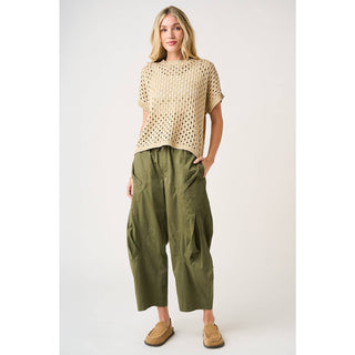 Military Green Utility Parachute Cargo Pant