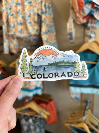 Fisher Colorado Mountain Scene Vinyl Sticker