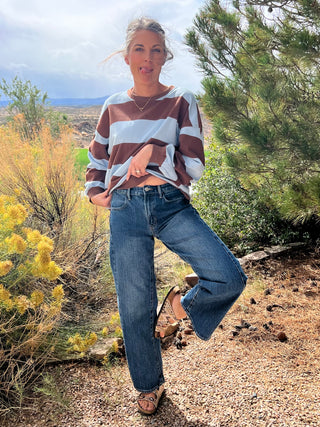 Dark Denim Barrel Twist Jeans