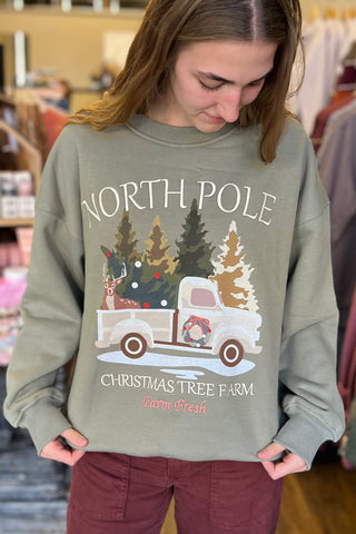Olive North Pole Sweatshirt