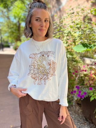 Tiger Pack Crew-Neck Graphic Sweatshirt