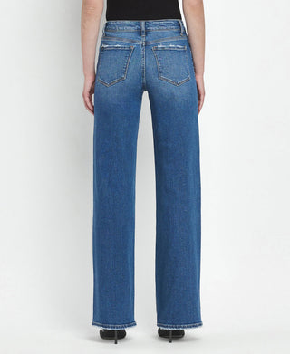 Vervet Olivia Mid Rise Full Length Wide Leg Jeans