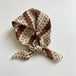 Ivory with Brown Crosstitch