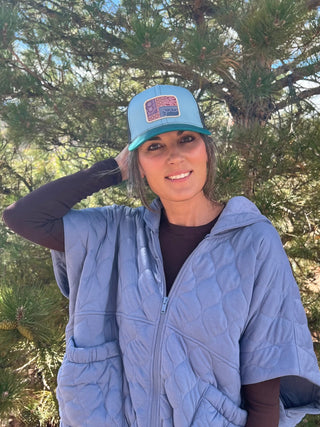 Bandana Patch - Trucker | Teal & Charcoal