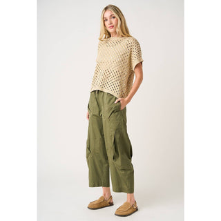 Military Green Utility Parachute Cargo Pant
