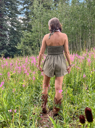 Olive Smocked Romper