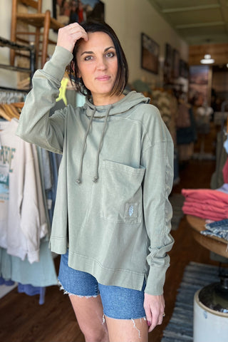 FP Movement Hot Shot Hooded Layer in Sage Stone