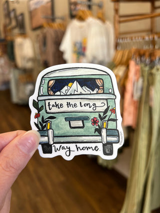 Long Way Home Van Vinyl Sticker