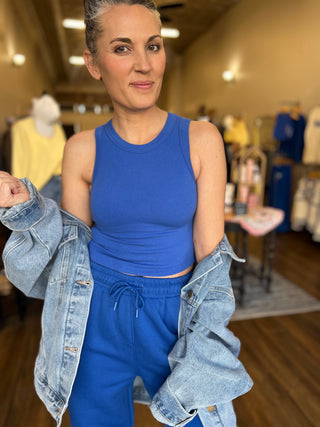 Deep Indigo FlexForm Seamless Muscle Tank