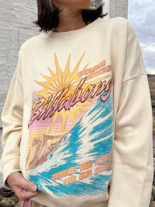 Billabong Echo Crew Sweatshirt in White Cap