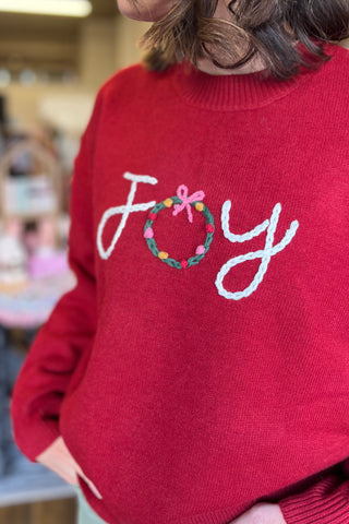 Crimson "Joy" Sweater
