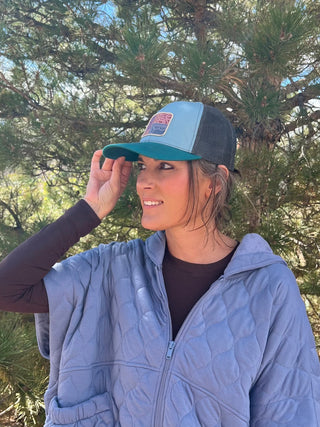 Bandana Patch - Trucker | Teal & Charcoal