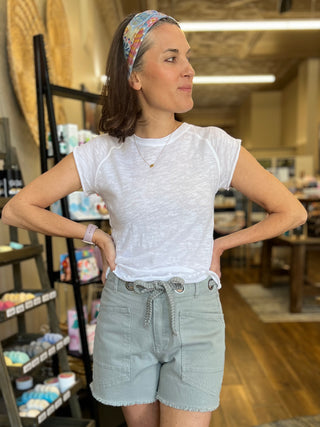 Natural Life Lily Cotton Tee Shirt - White