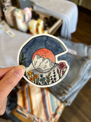 Floral Colorado Sign Vinyl Sticker