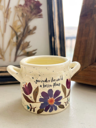 Crock Planter - Small You Make the World Better