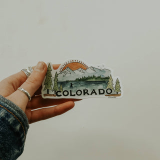 Fisher Colorado Mountain Scene Vinyl Sticker