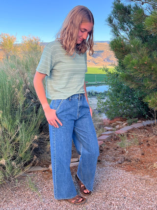 Wide Leg Soft Trouser Jeans