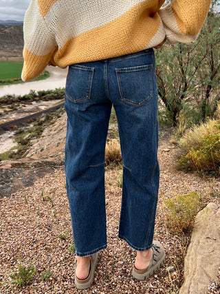 Dark Denim Baby Barrel Jeans