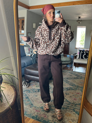 Espresso Fleeced Terry Flow Jogger Pants