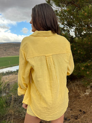 Billabong Wanderer Solid Long Sleeve Woven Top Sundress