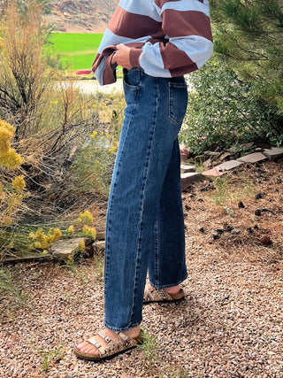 Dark Denim Barrel Twist Jeans