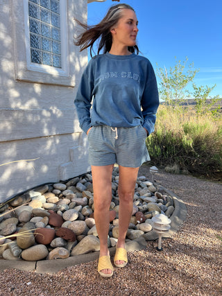 Stripe Elastic Knit Shorts