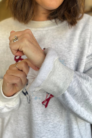 Let It Snow Embroidered Sweatshirt