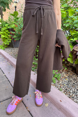 Espresso Malibu Wide-Leg Fleece Pants