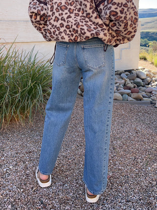 Medium Wash Denim Barrel Twist Jeans