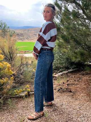 Dark Denim Barrel Twist Jeans