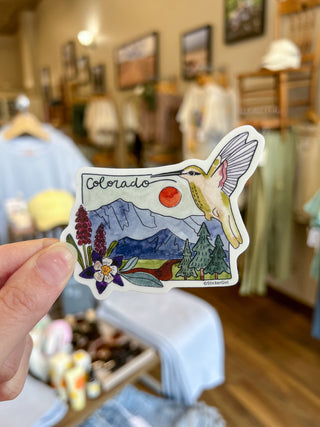 Colorado Hummingbird Vinyl Sticker