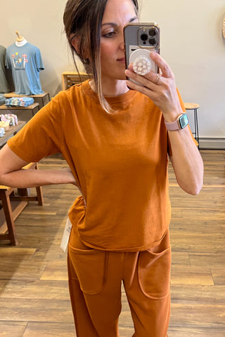 Burnt Amber Classic Boxy Fit Tee