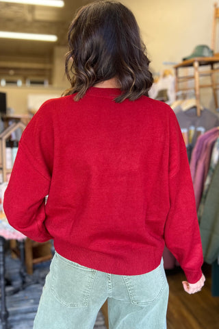 Crimson "Joy" Sweater