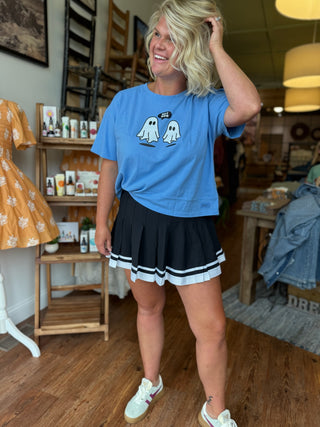 Women's Life Is Good Hey Boo Short Sleeve Boxy Crusher Tee