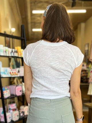 Natural Life Lily Cotton Tee Shirt - White