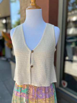 Billabong Need Now Sweater Tank in Whitecap