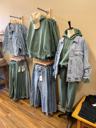 Medium Wash Boxy-Cut Denim Jacket