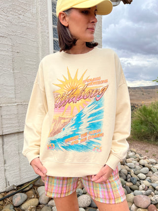 Billabong Echo Crew Sweatshirt in White Cap