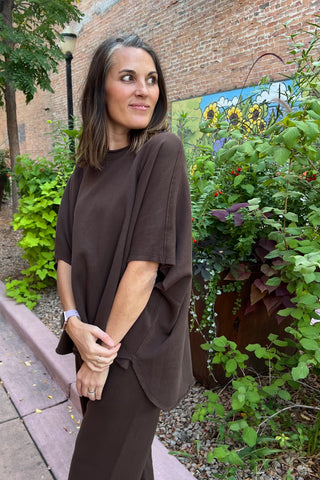 Espresso Malibu Dolman Sweatshirt Top