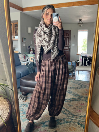 Paisley Print Triangle Scarf Shawl