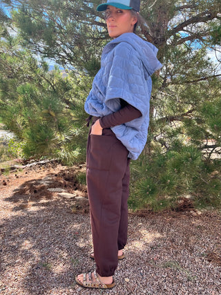 Espresso Fleeced Terry Flow Jogger Pants