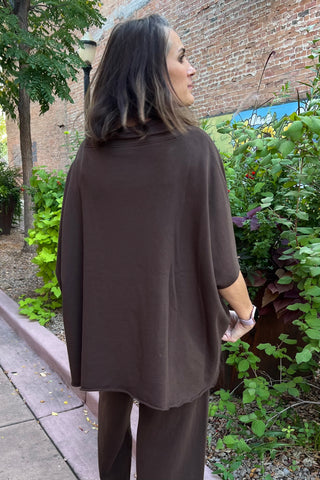 Espresso Malibu Dolman Sweatshirt Top