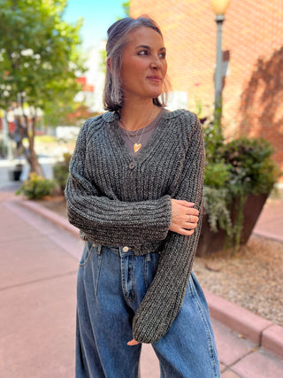 Pine Confetti Cardigan Sweater