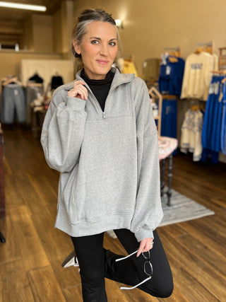 Heather Gray Everyday Half Zip Pullover