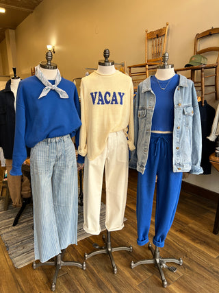 Utility Seamed Barrel Jeans in Ecru