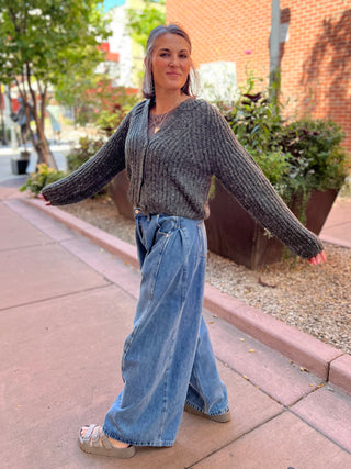 Pine Confetti Cardigan Sweater