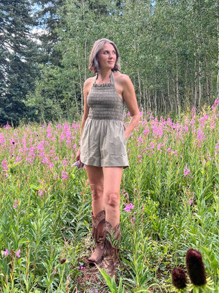 Olive Smocked Romper