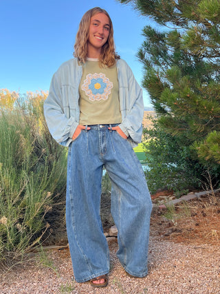Denim Wide Leg Trouser Jeans