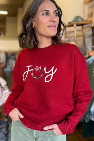 Crimson "Joy" Sweater